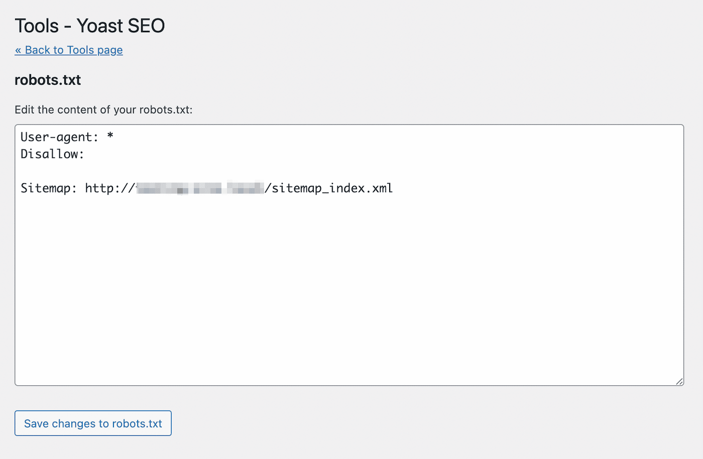 Edit Yoast SEO’s robots.txt file