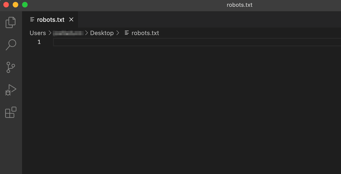 Erstelle eine neue robots.txt-Datei in einem Texteditor deiner Wahl