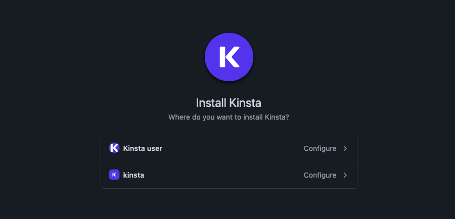 Installare l'applicazione Kinsta GitHub sul proprio account GitHub.