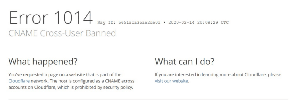 How To Fix Error 1014 CNAME Cross User Banned In Cloudflare github-zingarelli-monibank-form-validation-and-image-capture-using