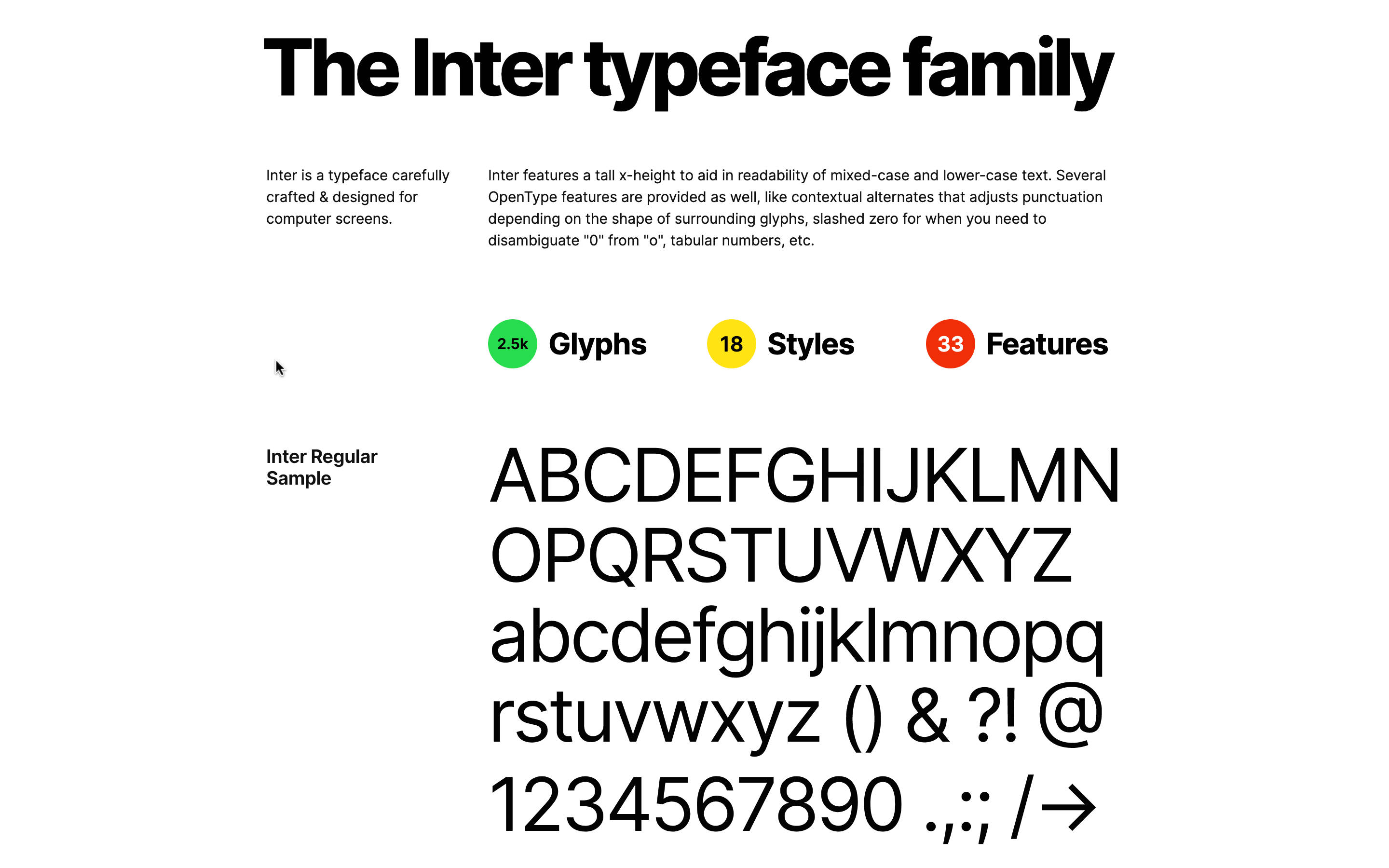 Inter lettertype 