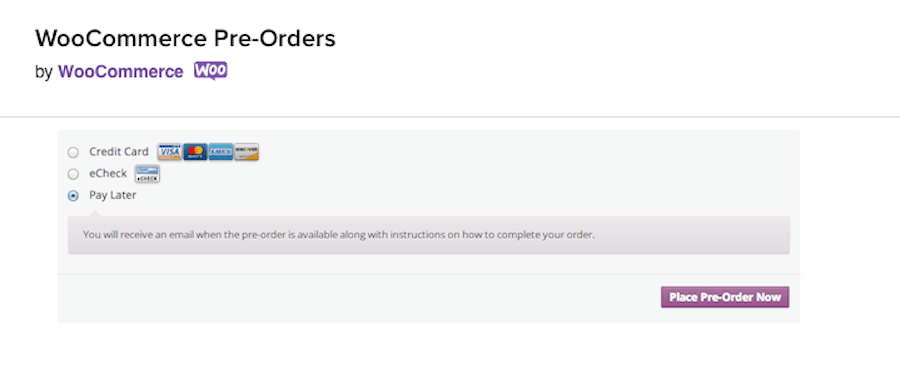 WooCommerce Pre-Orders