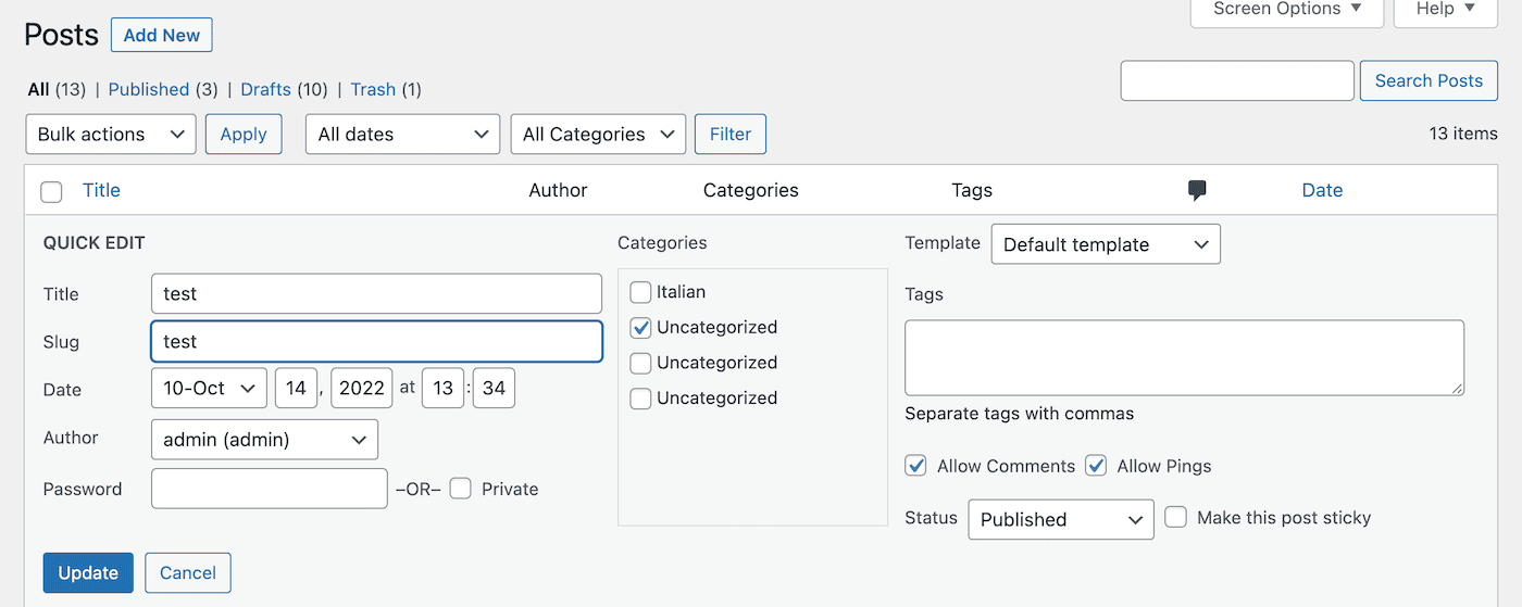 Structure d'URL WordPress propre