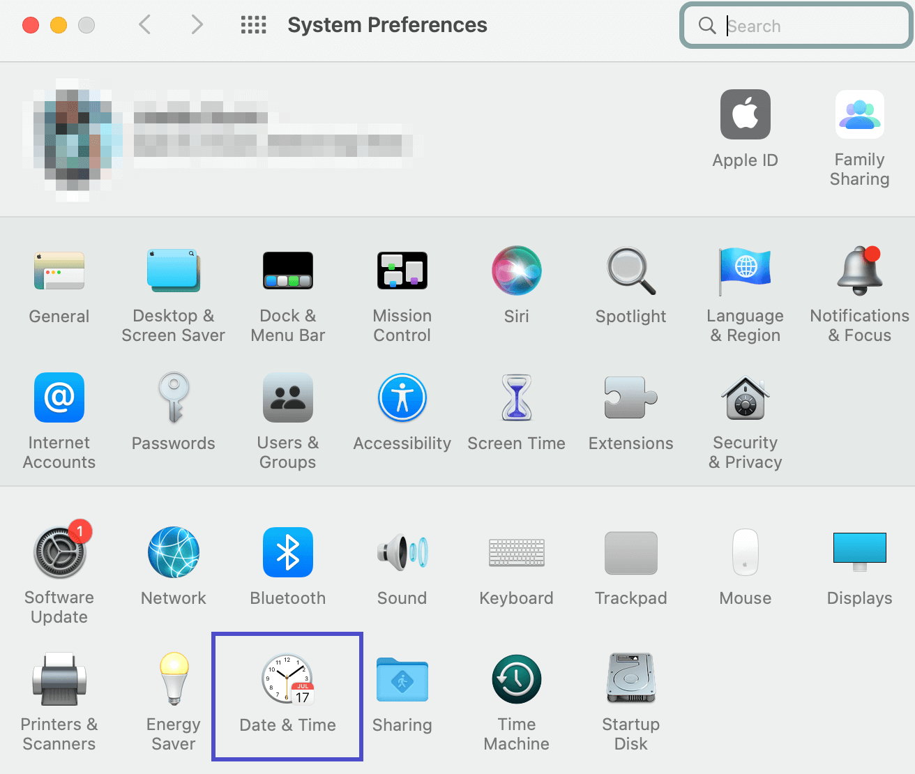 A screenshot of System Preferences on a Mac