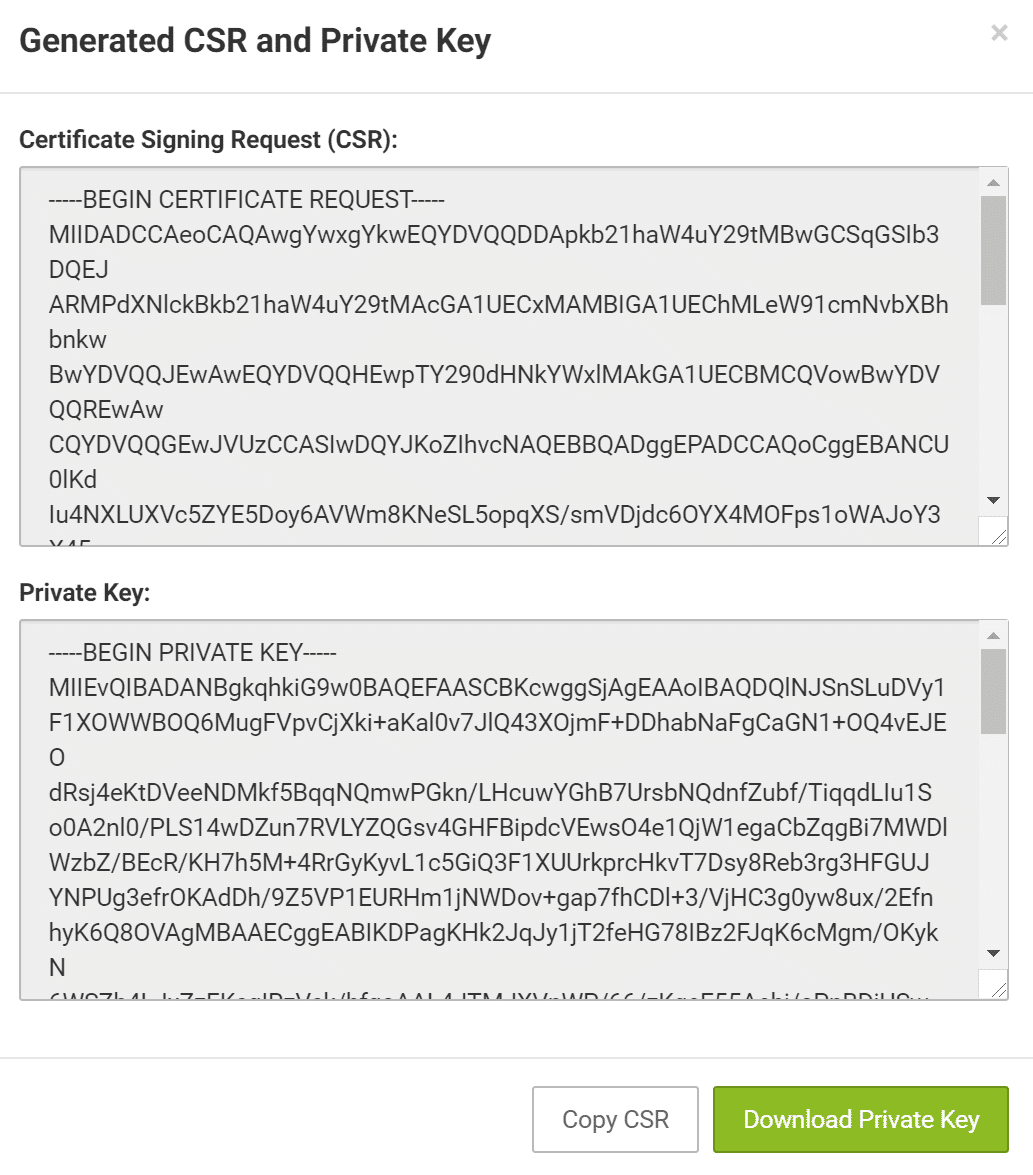 CSRと秘密鍵