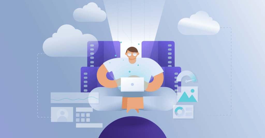 Illustration of a developer working on Kinsta's cloud platform