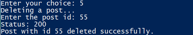 Pythonアプリで選択した投稿を削除する