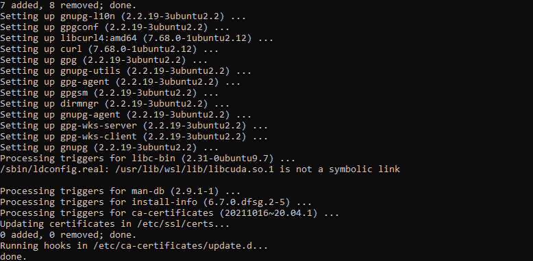 Instalación de docker a través del terminal.