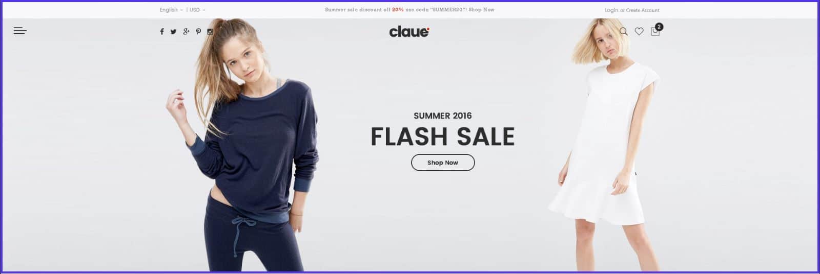 Schermata del sito web per Claue, tema WordPress per il marketing di affiliazione.