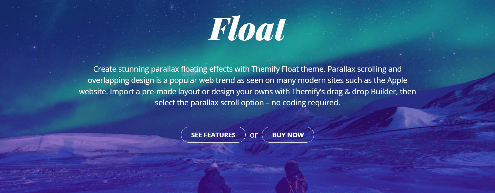 Screenshot of the website for the Float WordPress theme for affiliates.