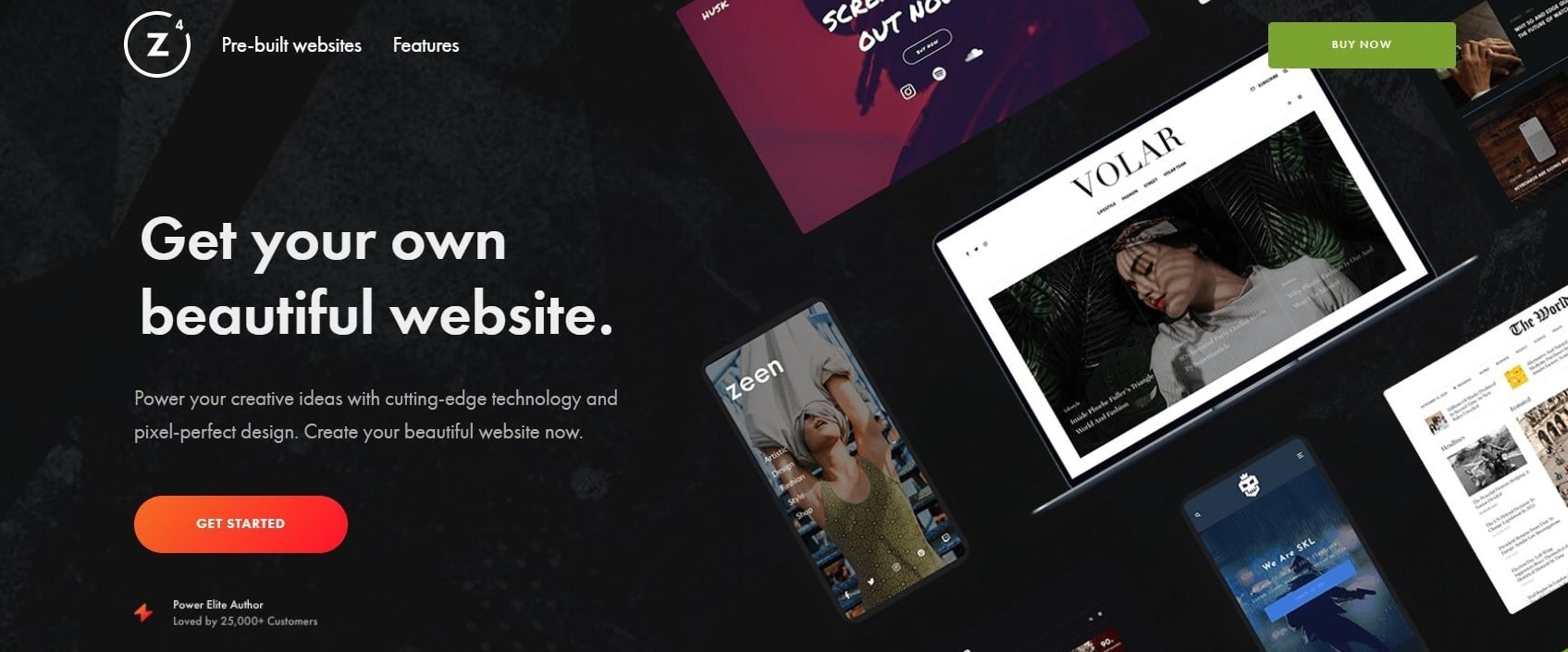 Screenshot of the website of the Zeen ecommerce theme for WordPress.