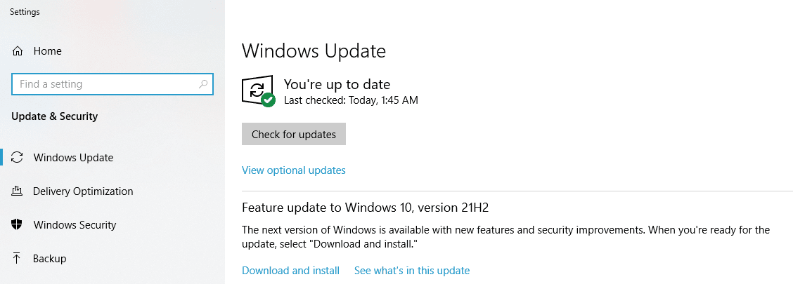 Windows update.