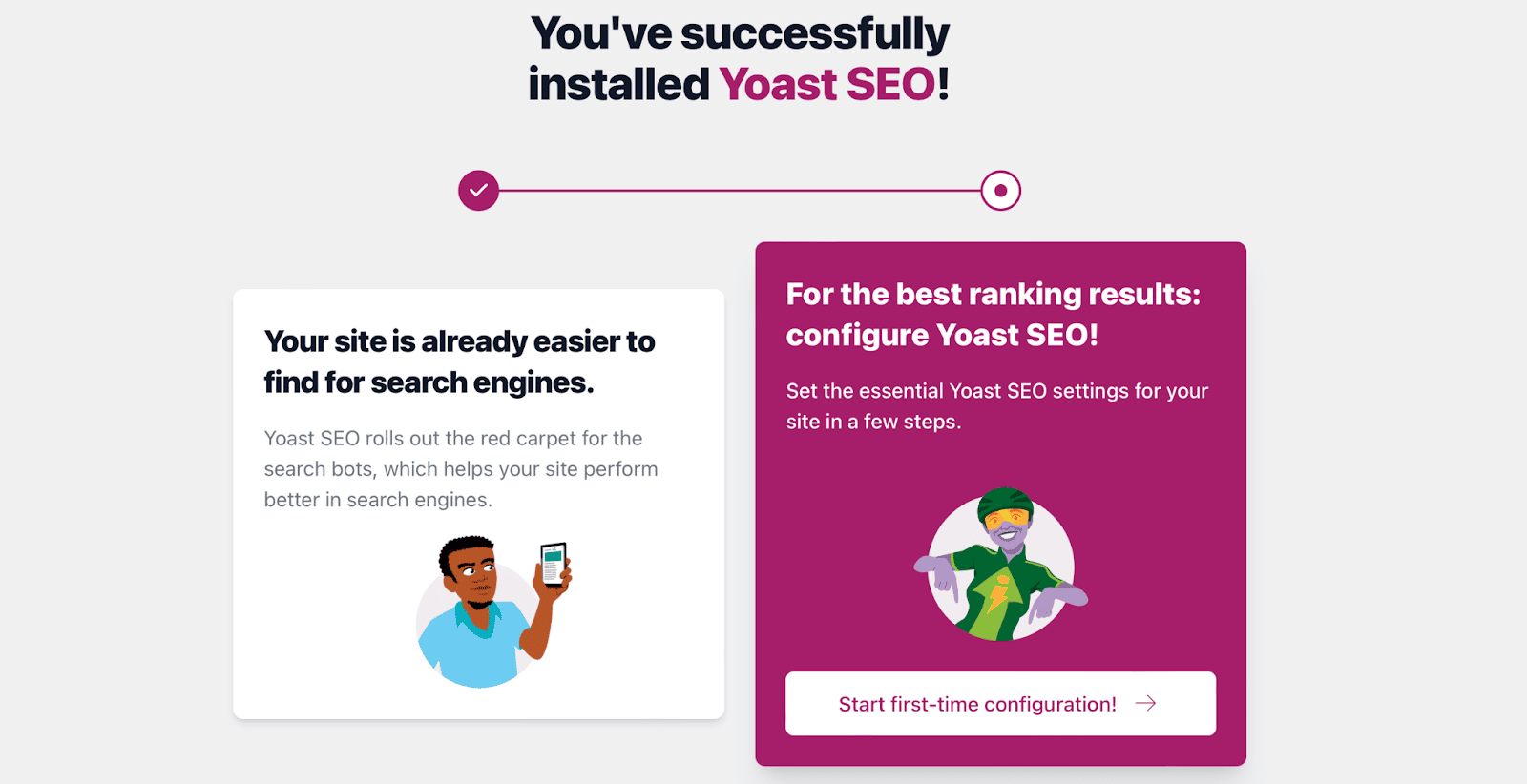 Instalación exitosa de Yoast