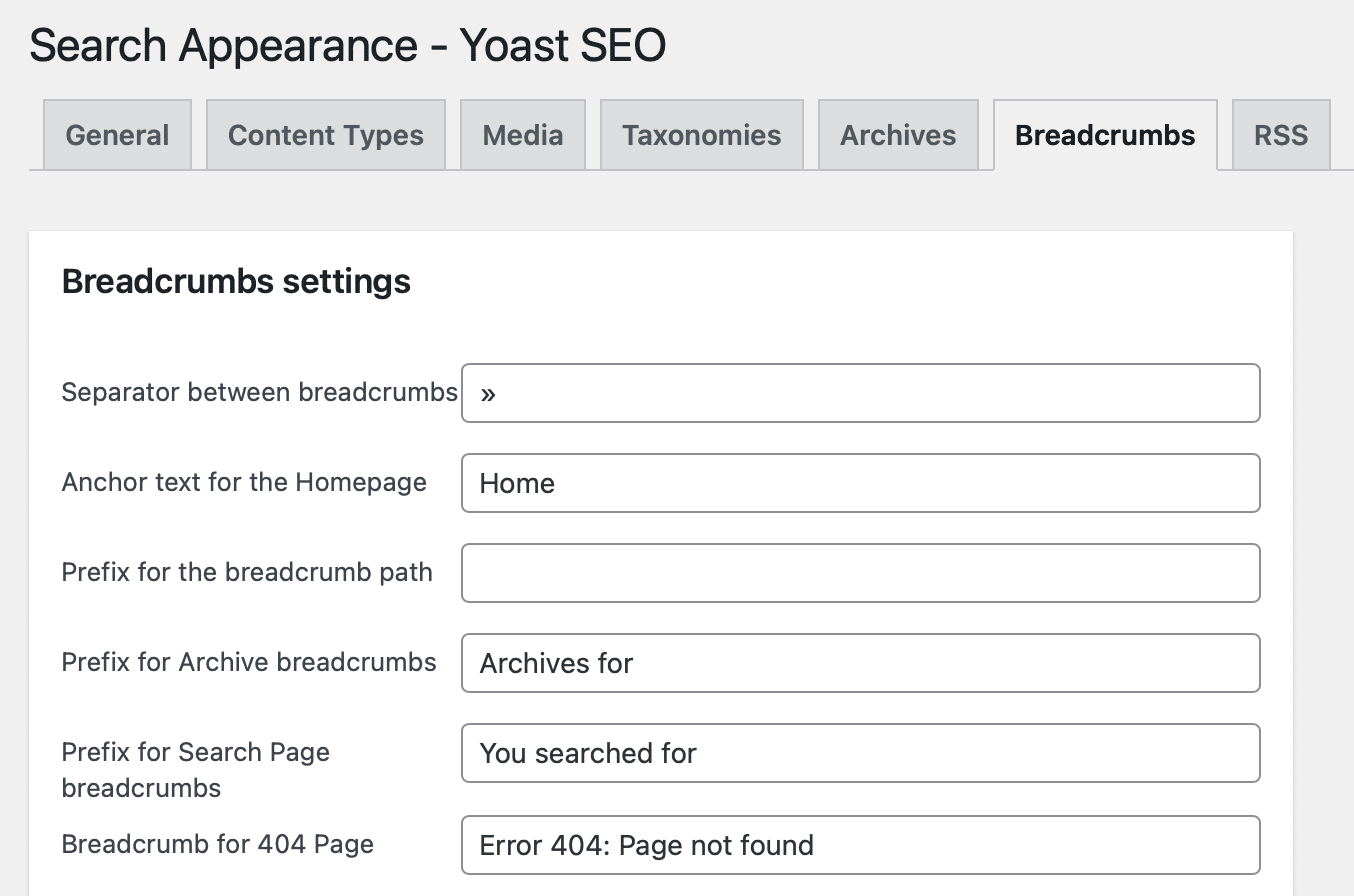 How to add breadcrumbs using Yoast SEO