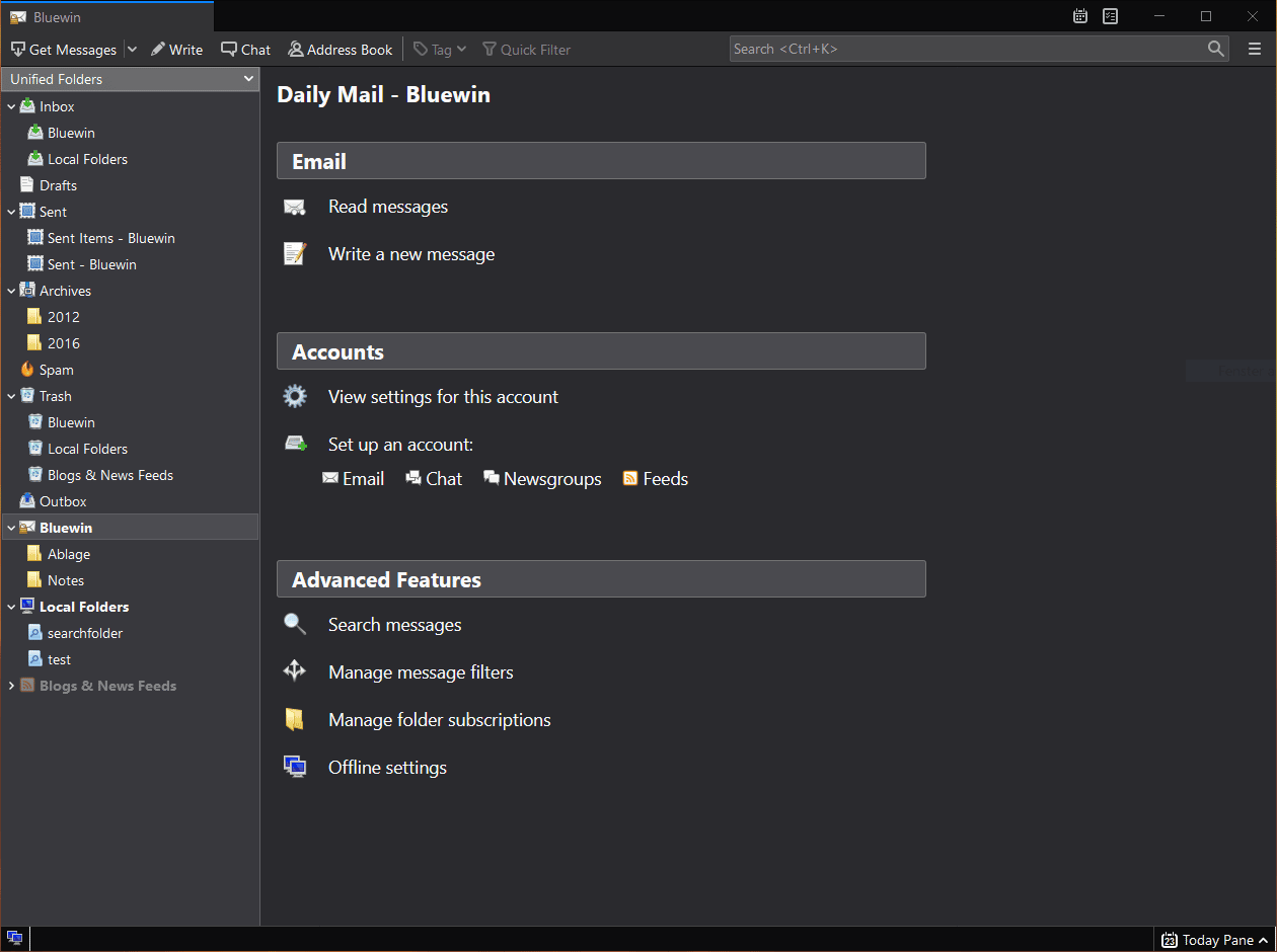 Thunderbird’s dark theme