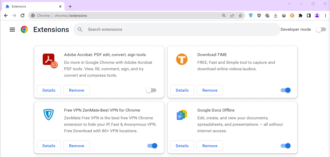 Extensões do Google Chrome