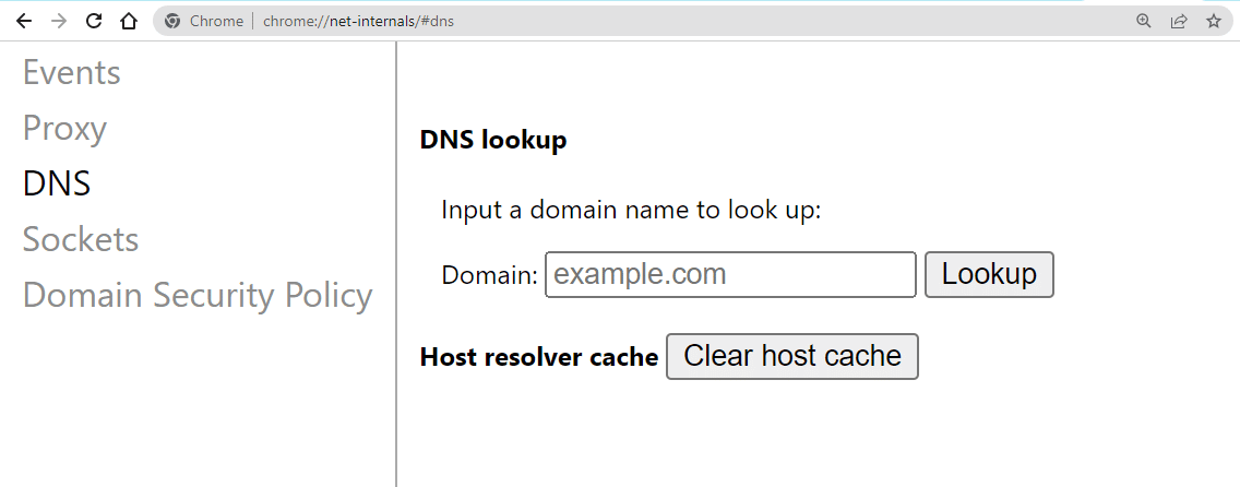 Rensning av DNS-cache i Google