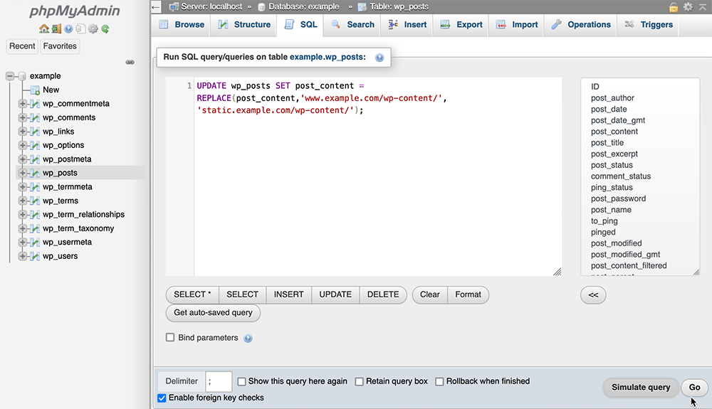 Redirecting existing posts to the new static subdomain