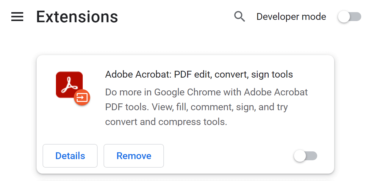 Désactiver une extension dans Google Chrome