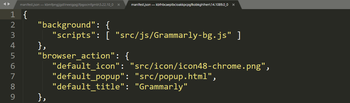 Modification du fichier manifest.json pour une extension Chrome