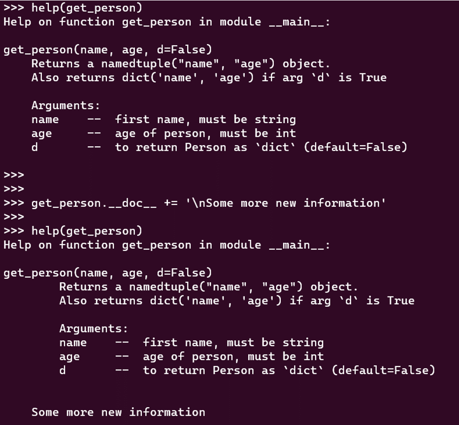 コマンドラインインターフェースでパースされたPythonのdocstring