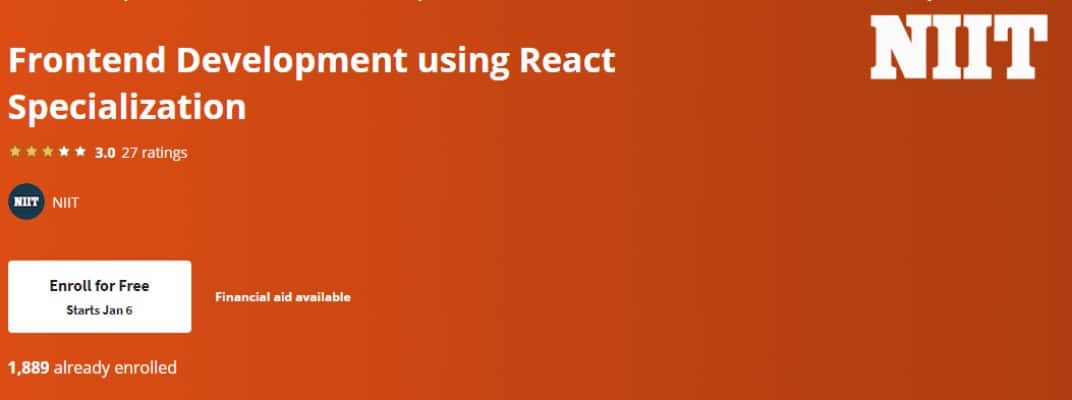 Frontend Development using React Specialization