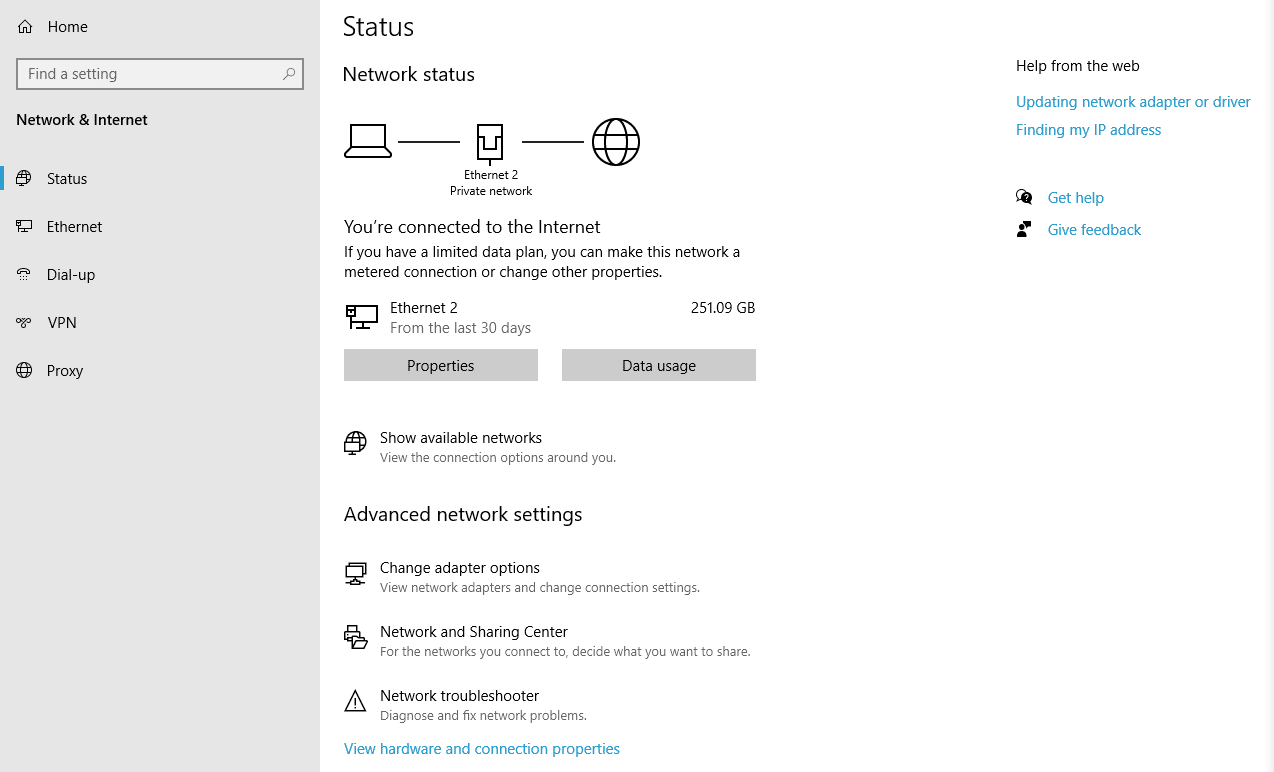 Windows enables you to change the settings of any network connection