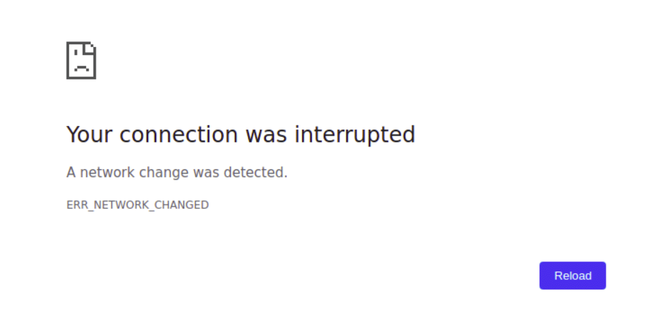 Chrome displays the “ERR_NETWORK_CHANGED” error when there’s a problem with your IP address.