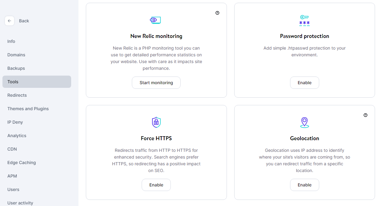 MyKinsta ermöglicht es dir, HTTPS Traffic mit nur einem Klick zu erzwingen