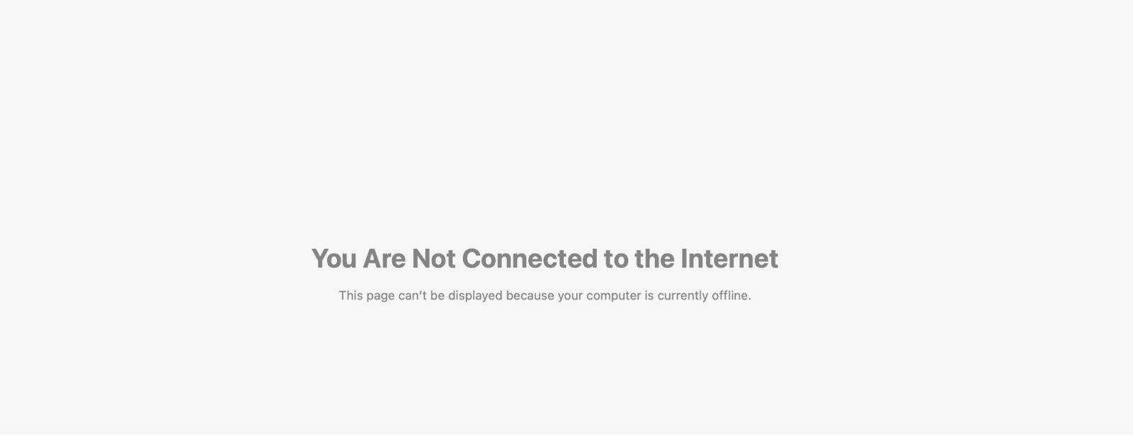 L'errore ERR_INTERNET_DISCONNECTED su un Mac