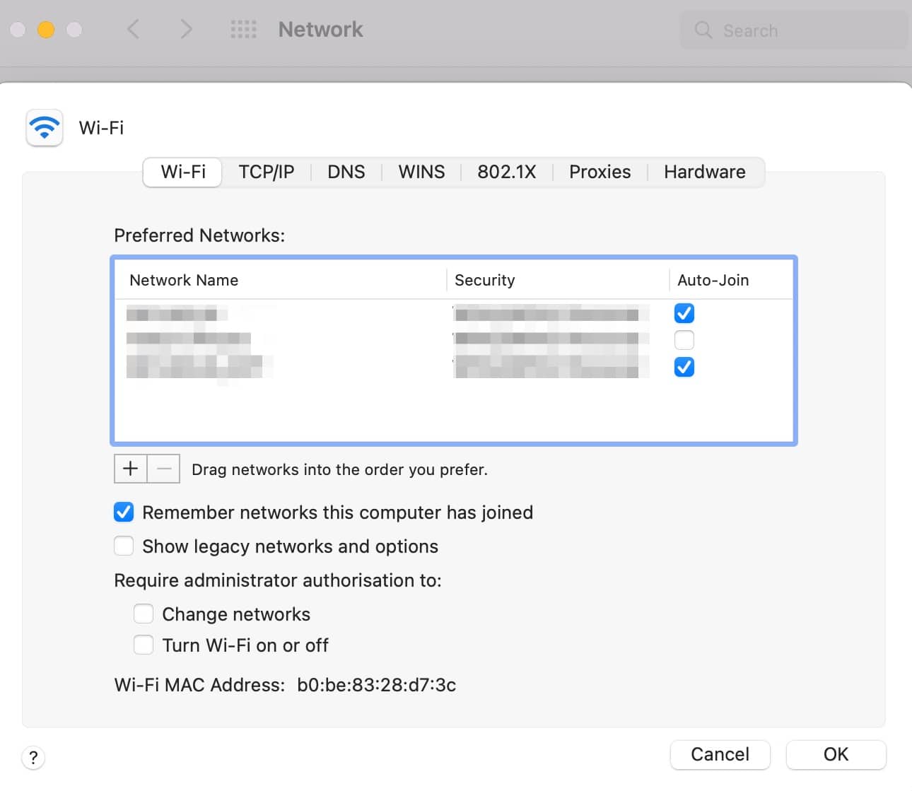 Modify your LAN settings on Mac