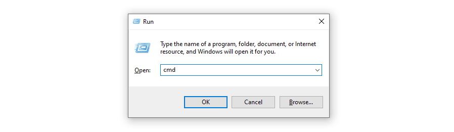 You can use the Run program in Windows to execute programs and commands.