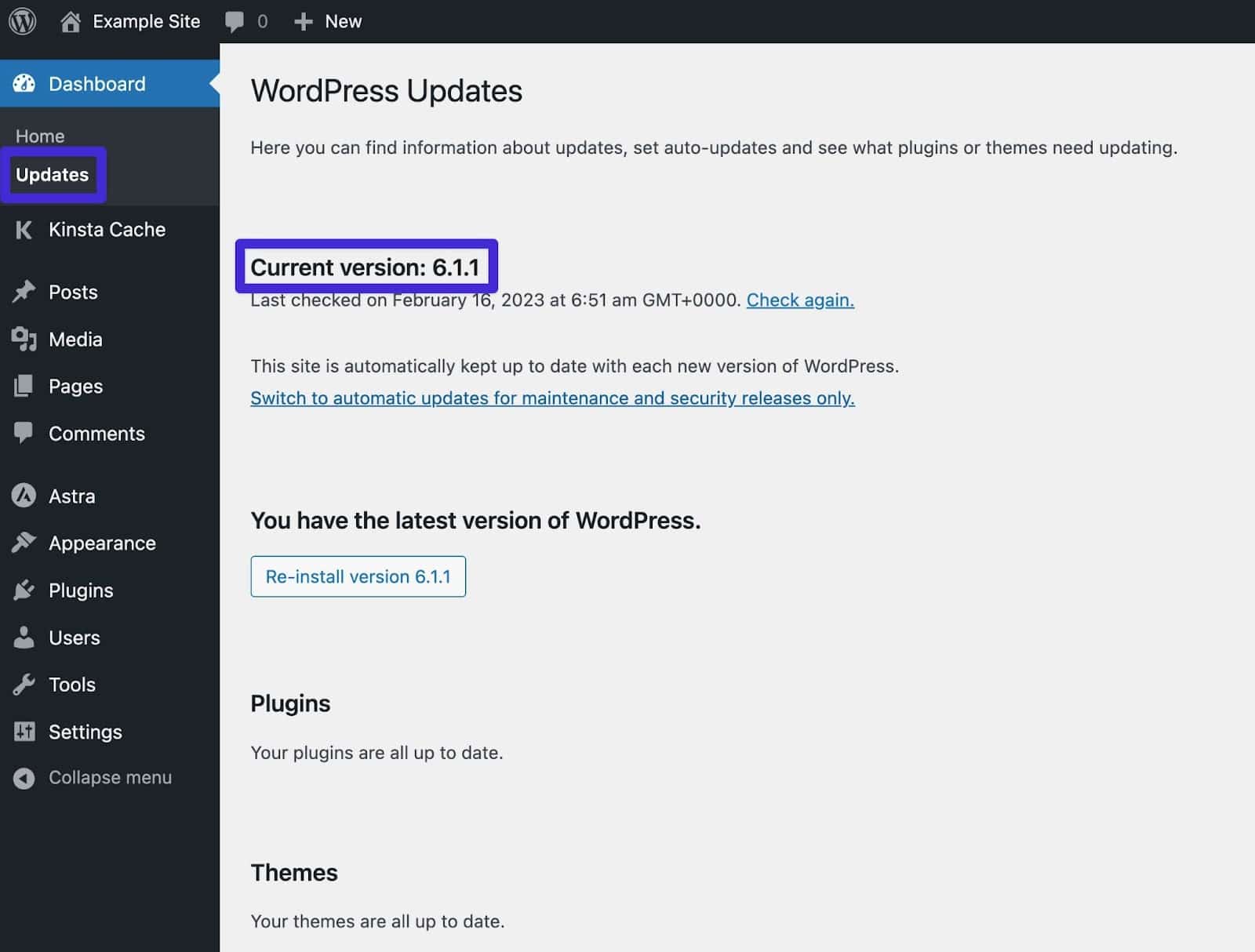 How to check your WordPress version