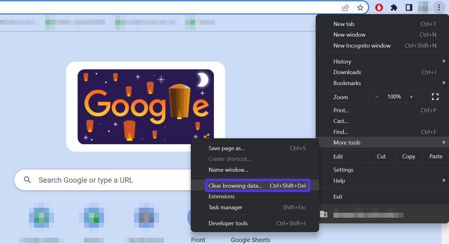 Browserdaten in Google Chrome löschen