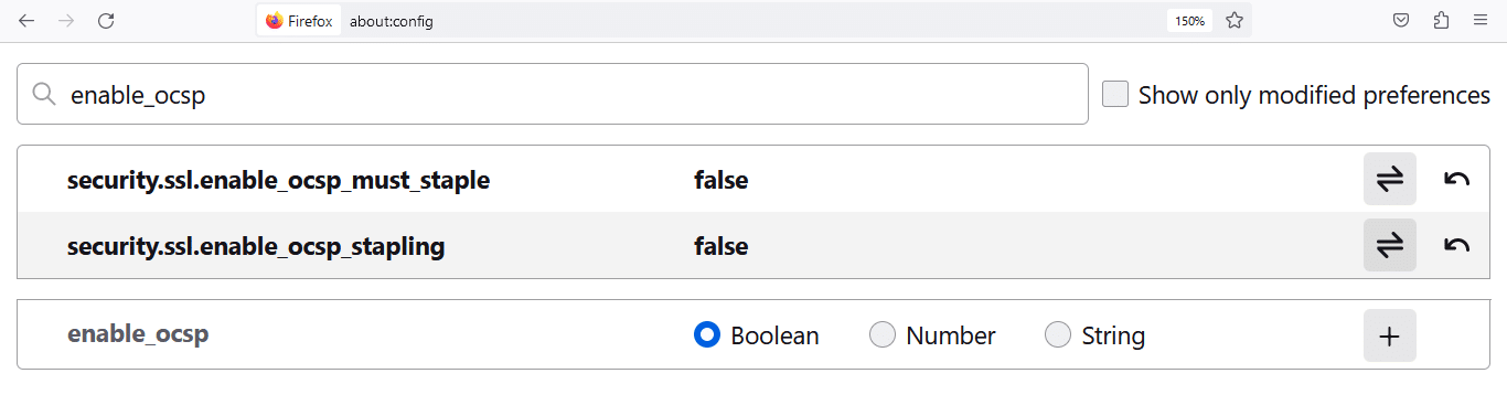 OCSP-Stapling deaktivieren