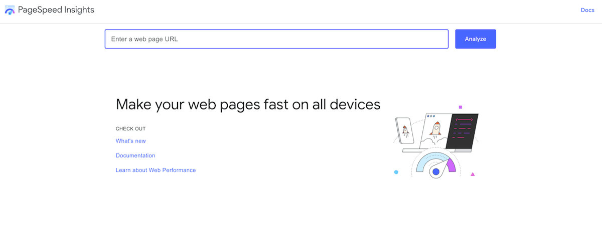 Sitio Web Google PageSpeed Insights