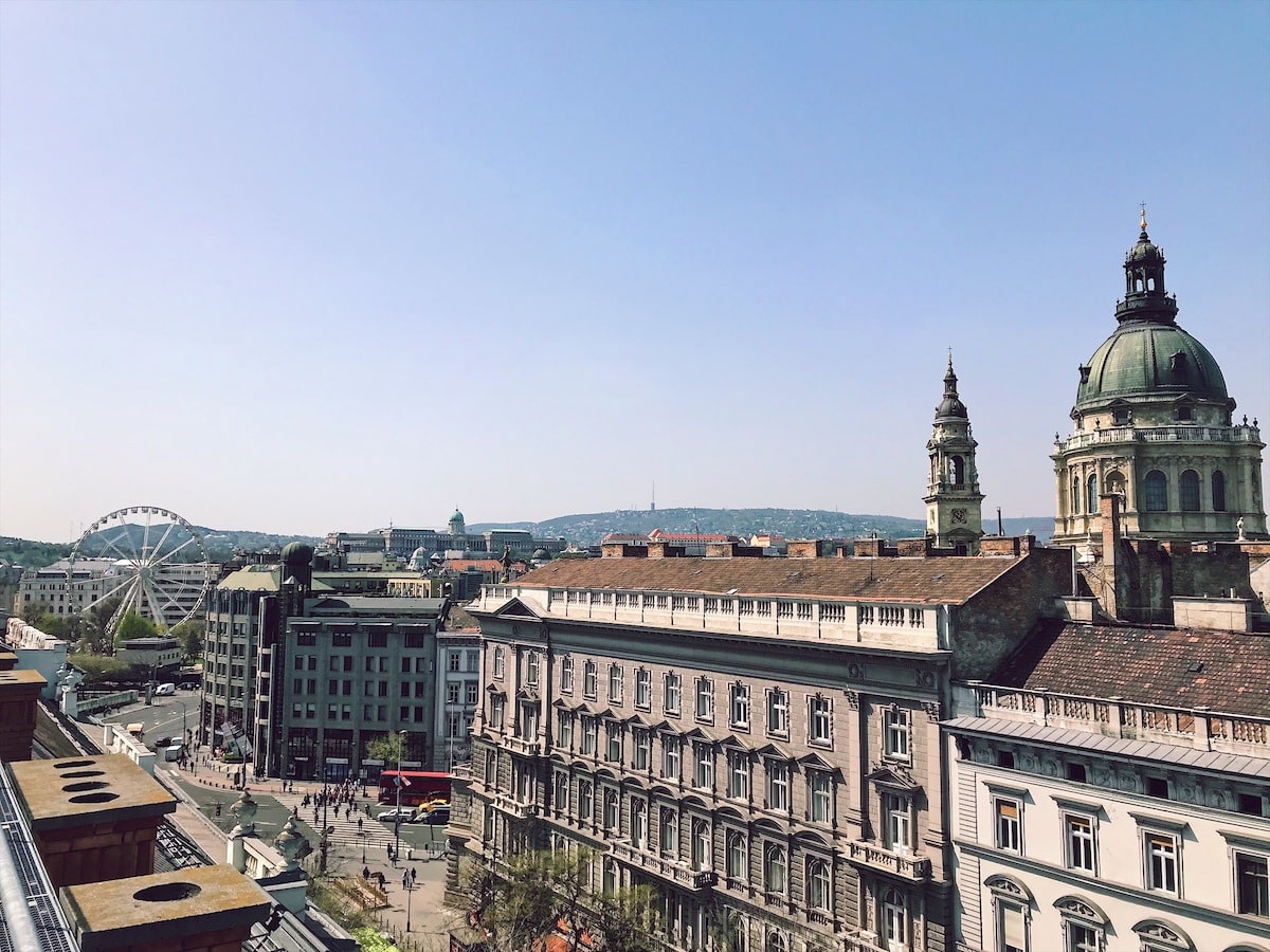 La vue depuis notre ancien bureau de Budapest