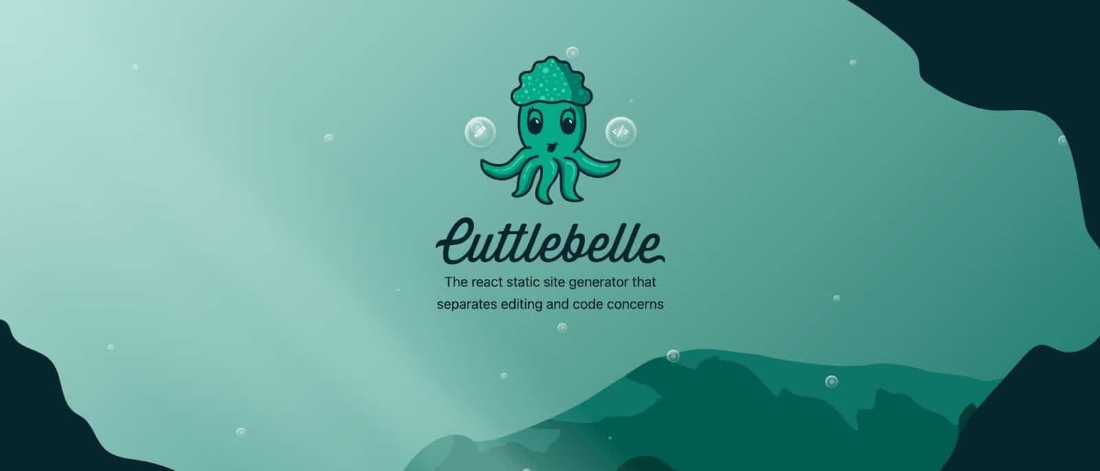 De startpagina van de Cuttlebelle website