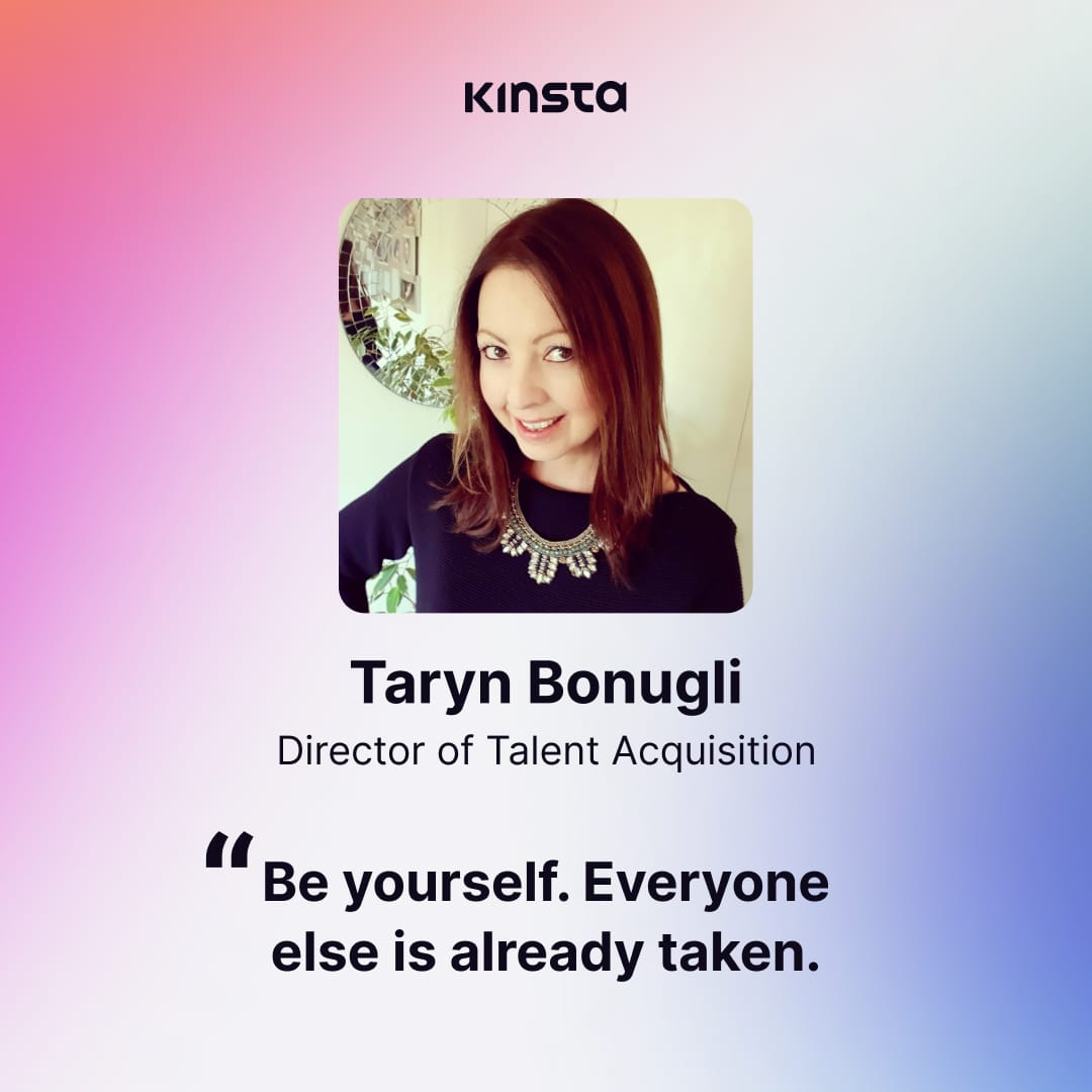 Taryn Bonugli, Directora de Adquisición de Talento en Kinsta