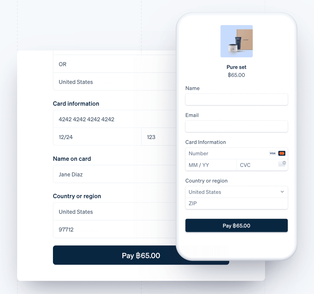 Stripe has responsive checkout pages