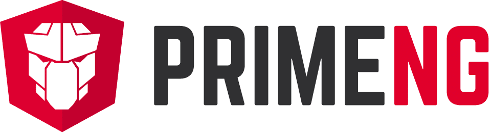 Officieel logo van de PrimeNG Angular componentenbibliotheek.