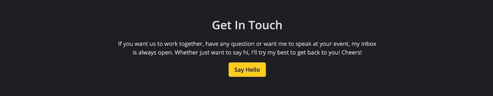 「Get In Touch」と題したコンポーネント