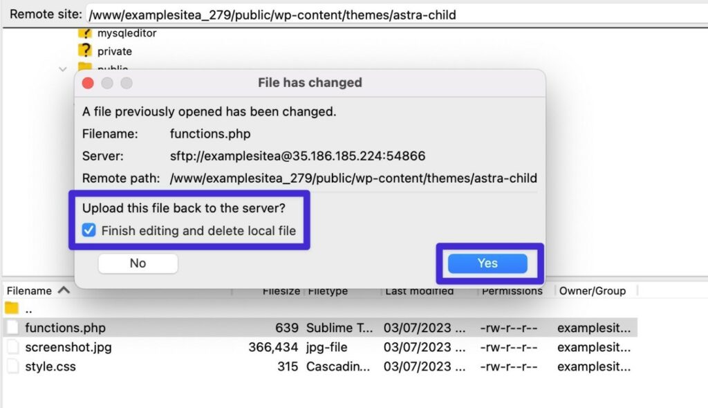 Certifique-se de carregar novamente o arquivo functions.php uma vez que você tenha feito suas alterações.