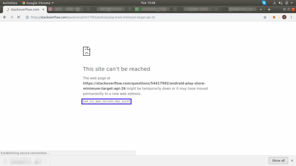 The ERR_SSL_BAD_RECORD_MAC_ALERT error