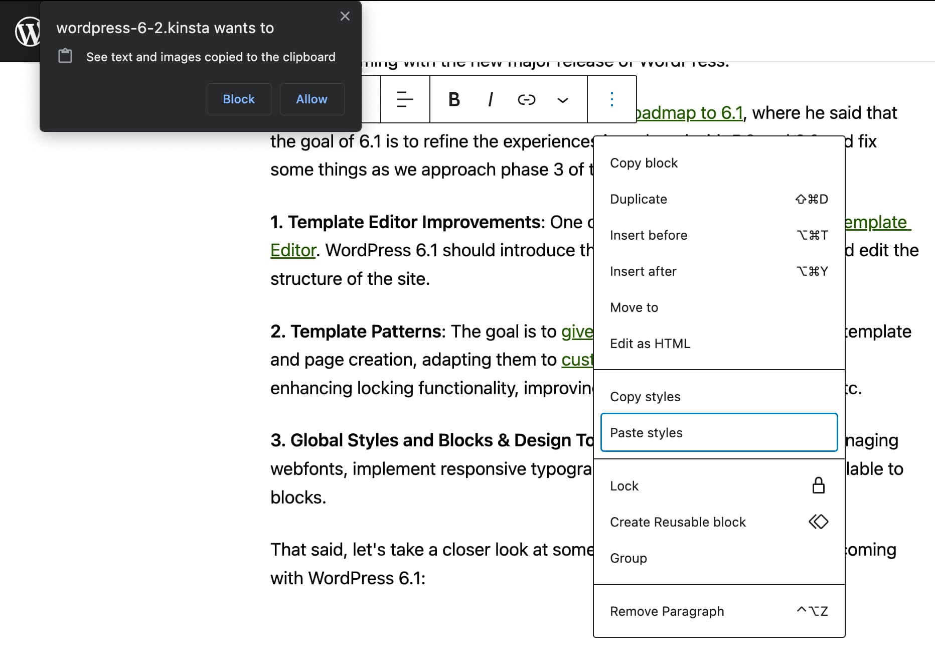 Permitir que Google Chrome vea el texto y las imágenes copiados en el portapapeles