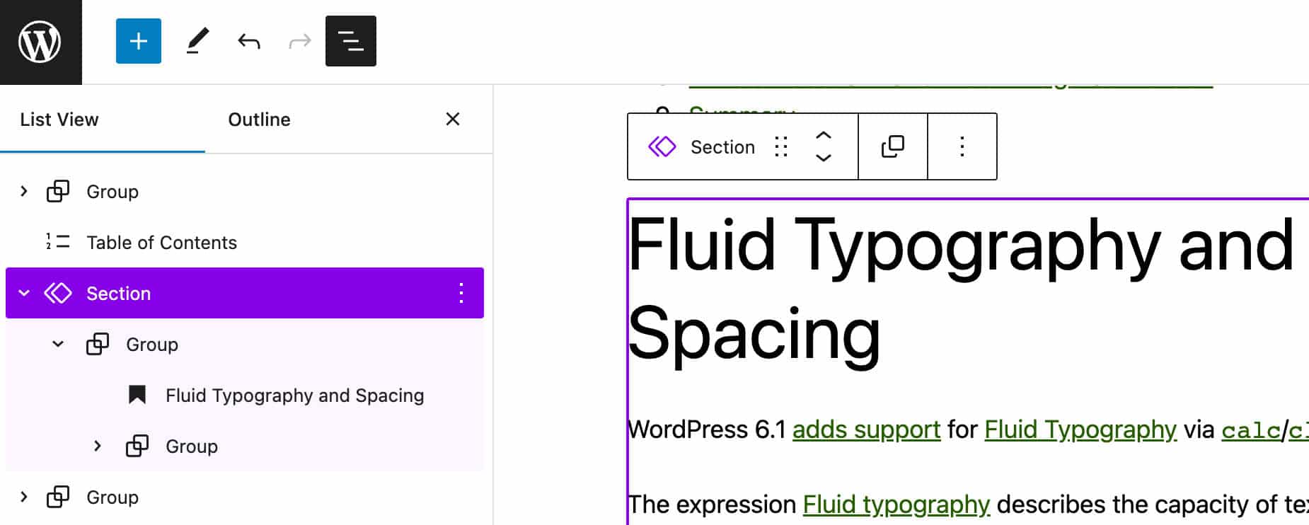 An image showing a colorized Reusable Block in the post editor