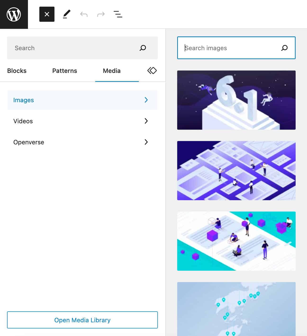 Media in WordPress 6.1