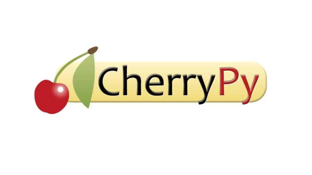 CherryPy logo med en illustration af et kirsebær og ordet "CherryPy".