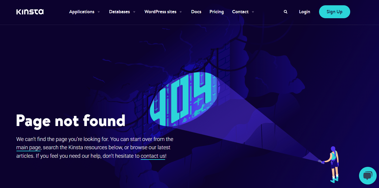 Screenshot af en 404 “page not found” fejl
