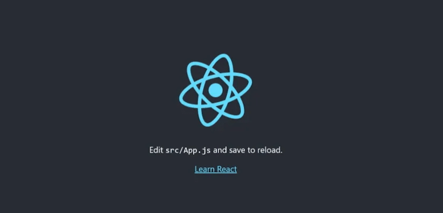 You should see the React logo in your browser post-installation. 